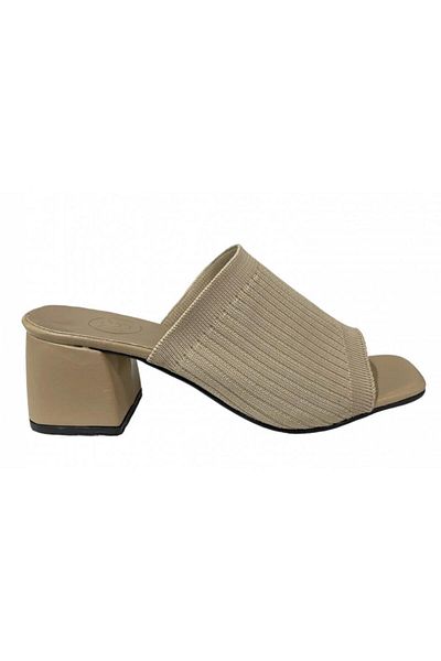 BAGSSHOES شبشب تريكو نسائي بكعب يومي من White Angel 2023-617