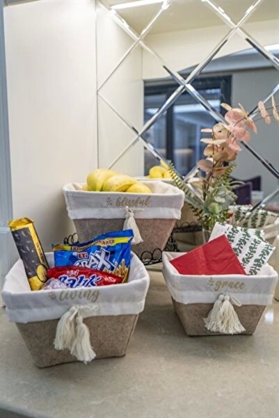 Epilons Multi-Purpose Storage Organizer Box Square Felt Basket (mega) - 03419