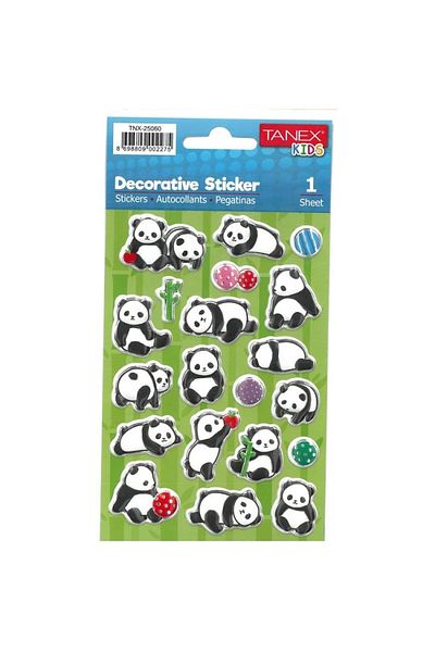Tanex Panda Series Kids Tnx-25060 Decorative Labels - 1 Piece