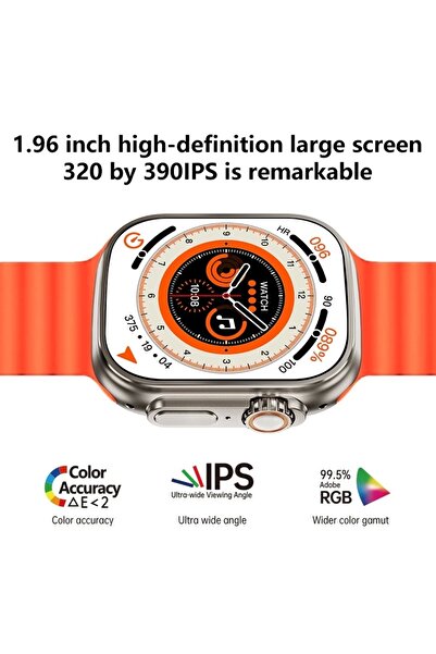 Epilons Ws28 Ultra 49mm Siri Tansiyon Ateş Nabız Ölçer Akıllı Saat