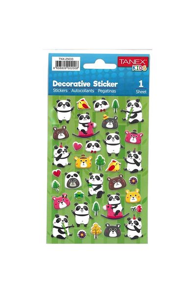 Tanex Kids Tnx-25033 Decorative Labels - Panda Series - 1 Piece