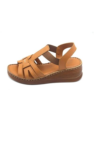 Venüs 24028801Y Kadın Hakiki Deri Dolgu Taban Sandalet