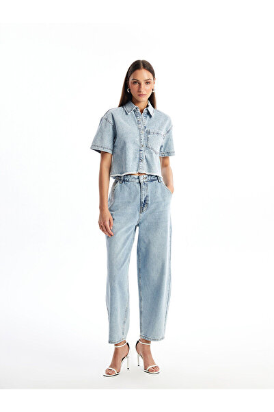 LC Waikiki Indigo Balloon Fit Women's Jean Trousers