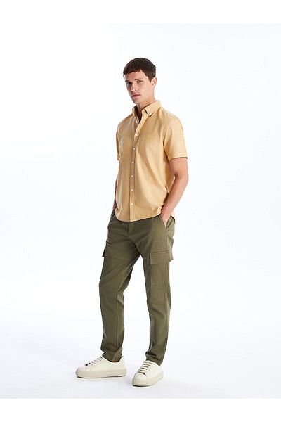 LC Waikiki Κλασικό στενό ανδρικό παντελόνι Chino Gabardine