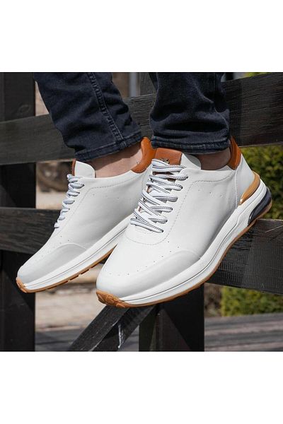 MARCOMEN 19512 Men's Premium Casual Genuine Leather Daily Sneaker