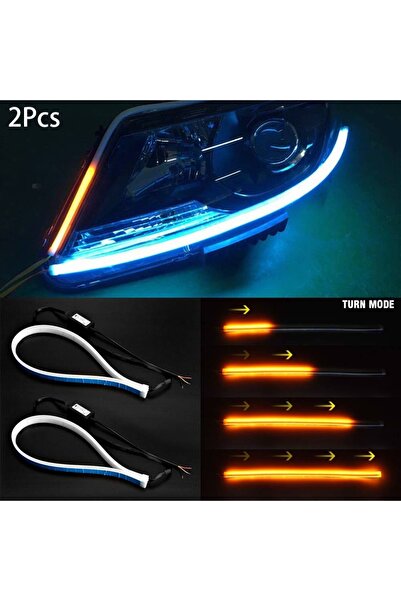 TEAMCAR Oto Kaput Far Arası Kayar Led 60 Cm Far Üstü