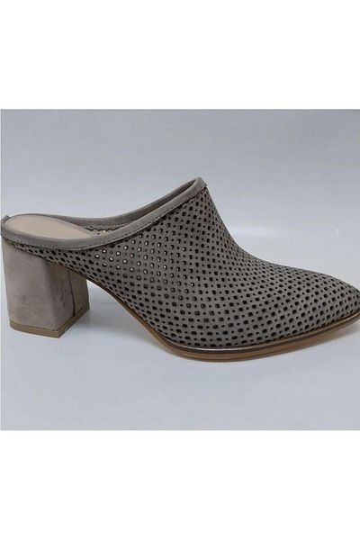 NISH N338 Women's Genuine Leather Closed Toe Heeled Slippers