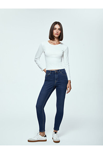 LC Waikiki بنطلون جينز نسائي عالي الخصر