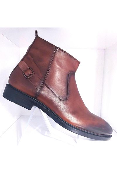 BAGSSHOES Htc2023-003 Ανδρικές κλασικές μπότες με πόρπη από γνήσιο δέρμα