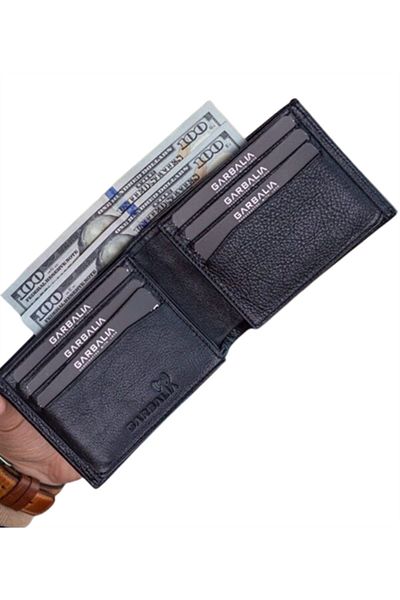 Garbalia Porto Genuine Leather Classic Wallet with Card Holder-black