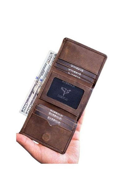Garbalia Western 100% Genuine Leather Magnet Cover-brown