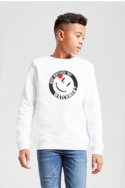Tshirthane Детски суичър „Пазителите“, който наблюдава, бял, 2ip