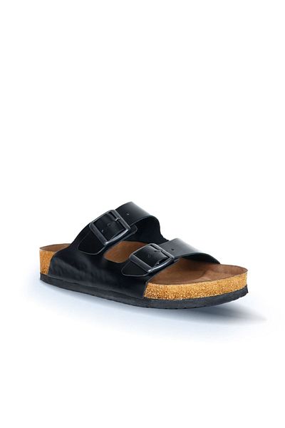 Bueno Shoes Papuci de damă din piele neagră - 05wt100 Deschidere plată