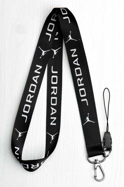 Apptakı Michael Jordan Siyah Yaka Kartı Boyun İpi Telefon Askısı - ASK0053