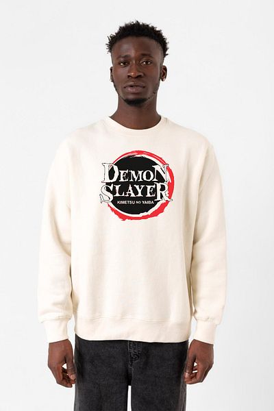 Tshirthane Demon Slayer Anime Squad Demon Slayer Kimetsu No Yaiba Ekru Ανδρικό φούτερ 2ip