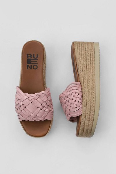 Bueno Shoes Pudra Deri Kadın Espadril Terlik 01wu6118