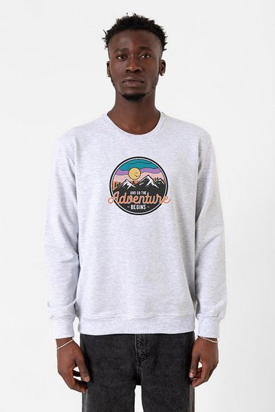 Tshirthane Και έτσι η περιπέτεια ξεκινάει Ανδρική φούτερ Karmelange 2ip