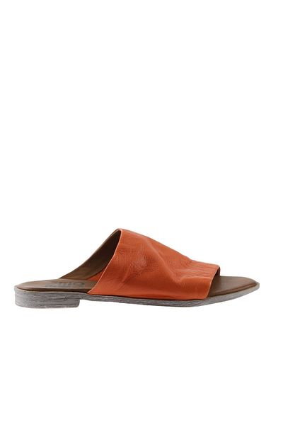Bueno Shoes Papuci plati dama din piele portocalie 01wq2009