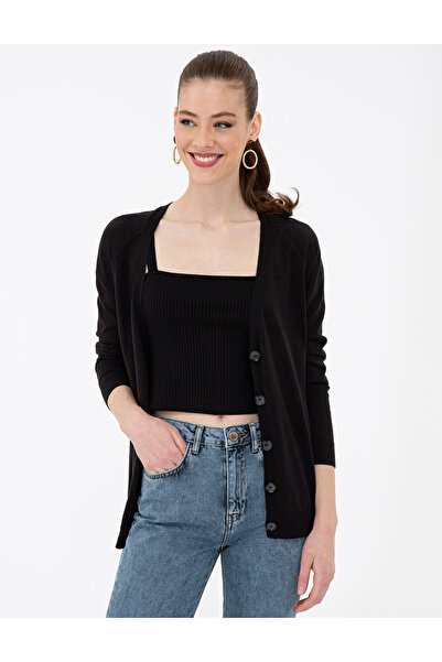 Pierre Cardin Siyah Ekstra Slim Fit Triko Bluz 50243108-VR046