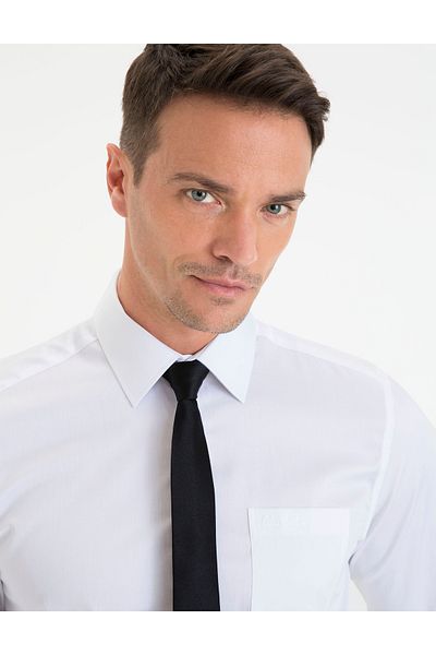 Pierre Cardin Λευκό μακρυμάνικο πουκάμισο Basic Fit 50223099-VR013