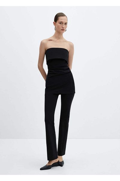 MANGO Woman High waist straight cut pants