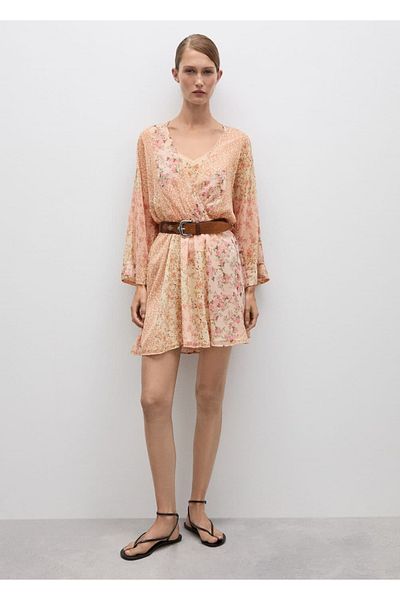 MANGO Woman Kurzes Kleid mit Blumendruck
