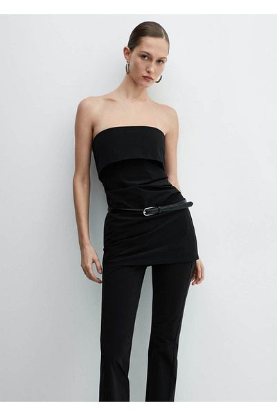 MANGO Woman High waist straight cut pants