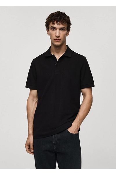 MANGO Man 100% bavlna Pique Polo