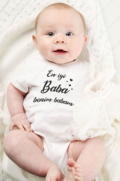 Hediyenza Best Dad My Father Printed Baby Body & Bodysuit