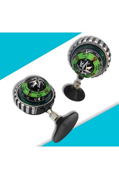 Carub Large Size Auto Car Compass - Adhesion with Lighted Suction Cup