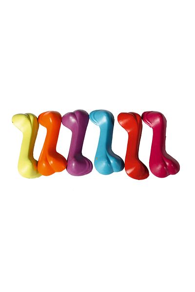 Karlie Karliye Plastic Teeth Scratching Bone Toy for Dogs Colorful (14X6X4) Hnzrn