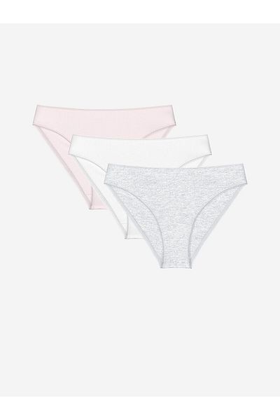 LC Waikiki LW - Chiloți bikini uni pachet de 3