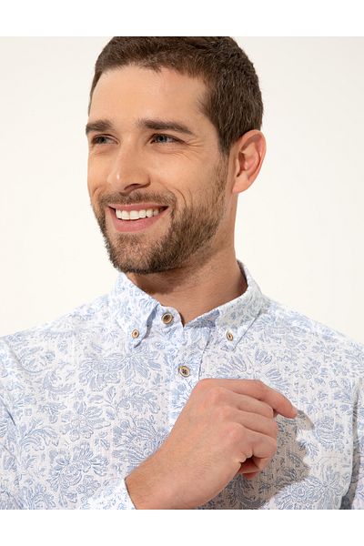 Pierre Cardin Μπλε Slim Fit Μακρυμάνικο Πουκάμισο 50249759-VR036