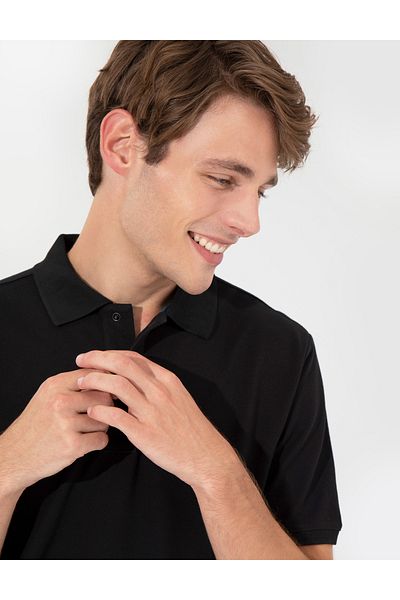 Pierre Cardin Μαύρο T-Shirt Polo Neck - Regular Fit 50249800-VR046
