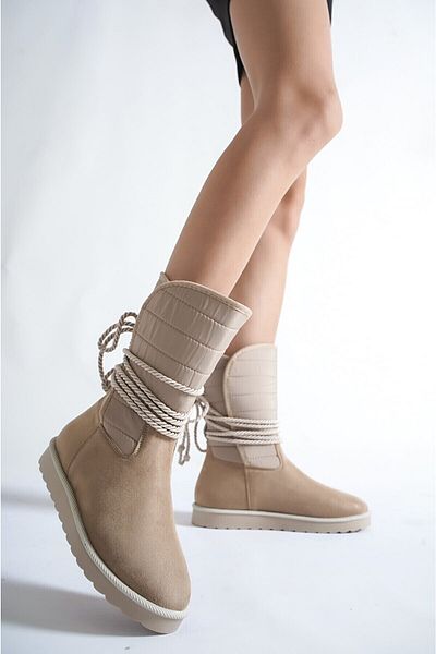 MODATALİKA Modatalika Women's Lacing Detailed Parachute Boots
