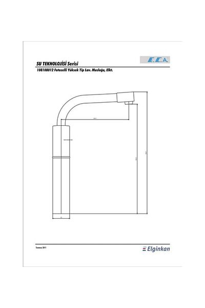 Eca Photocell High Type Sink Faucet Single Water Inlet (ELECTRIC)108108012