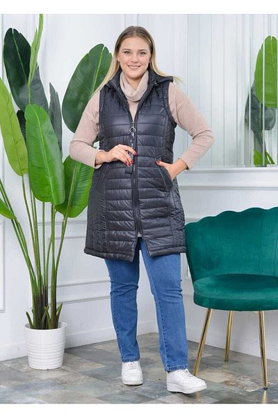 MODATALİKA Modatalika Women's Large Size Long Vest