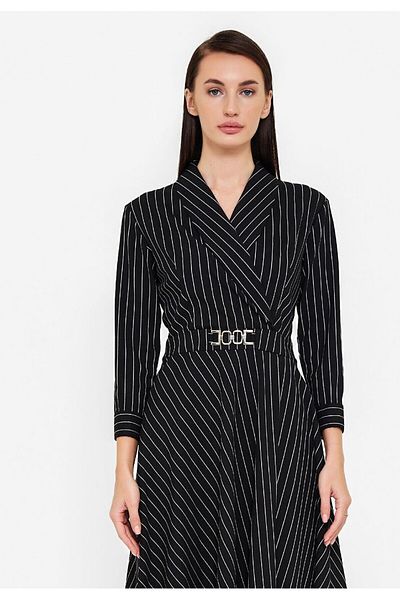 MODATALİKA Modatalika Women's Long Sleeve Waist Belt Dress