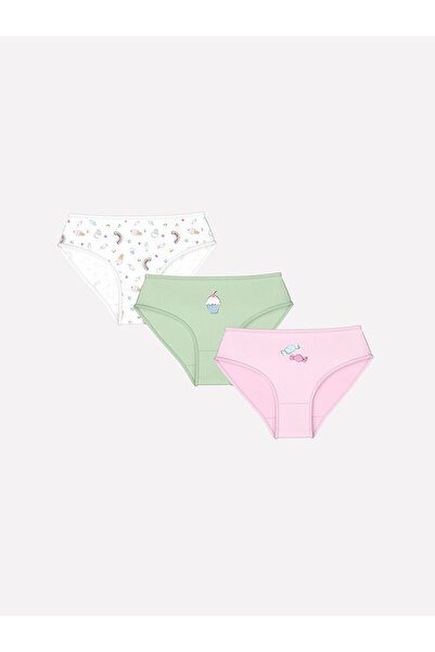 LC Waikiki Set of 3 Printed Panties for Girls