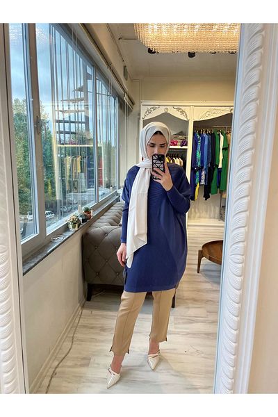 Invee 6923 Model Indigo Tunic