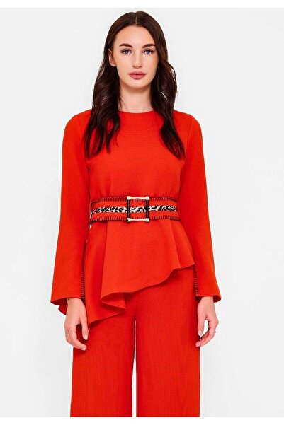 Genel Markalar Modatalika Kadın Kemerli Asimetrik Kesim Alt Üst Takım