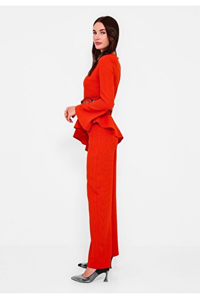 Genel Markalar Modatalika Kadın Kemerli Asimetrik Kesim Alt Üst Takım