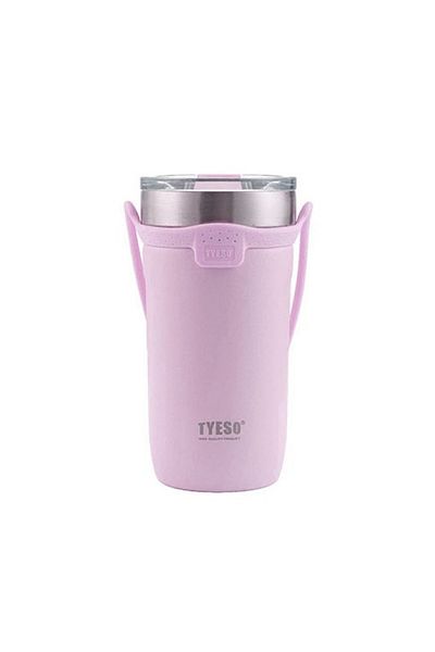 Tyeso Soulmate 550 ml Purple Tumbler - Vacuum, Stainless Steel and Silicone Hanger