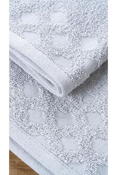 Bluenity Osuška pro hosty Grey Harem - 100% přírodní bavlna, 30X50 cm