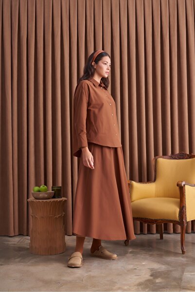 QANU Πουκάμισο Lady Tan Loose Fit