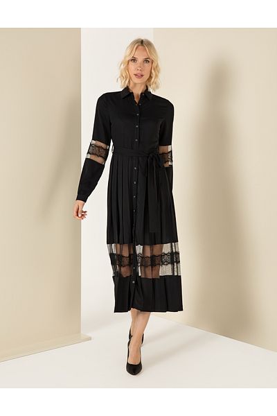 Pierre Cardin Black Long Sleeve Dress 50252519 -Vr046