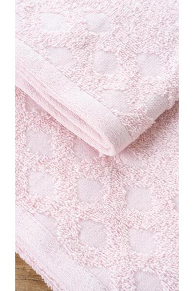 Bluenity Harem Guest Bathroom / Kitchen Towel - 100% Natural Cotton, 30X50 Cm, Powder