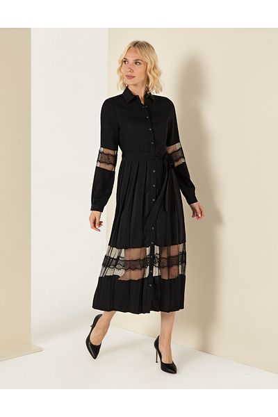 Pierre Cardin Black Long Sleeve Dress 50252519 -Vr046