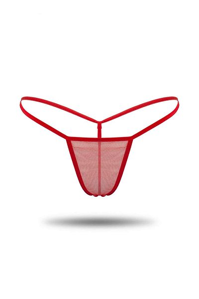 TeniModa Tanga roșie din tul TM1115