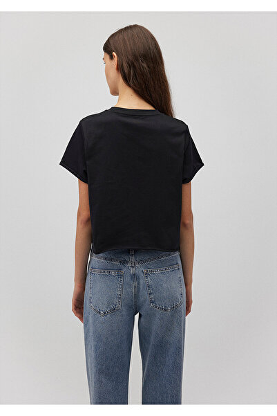 Mavi Siyah Basic Tişört Crop / Kısa Kesim 168220-900